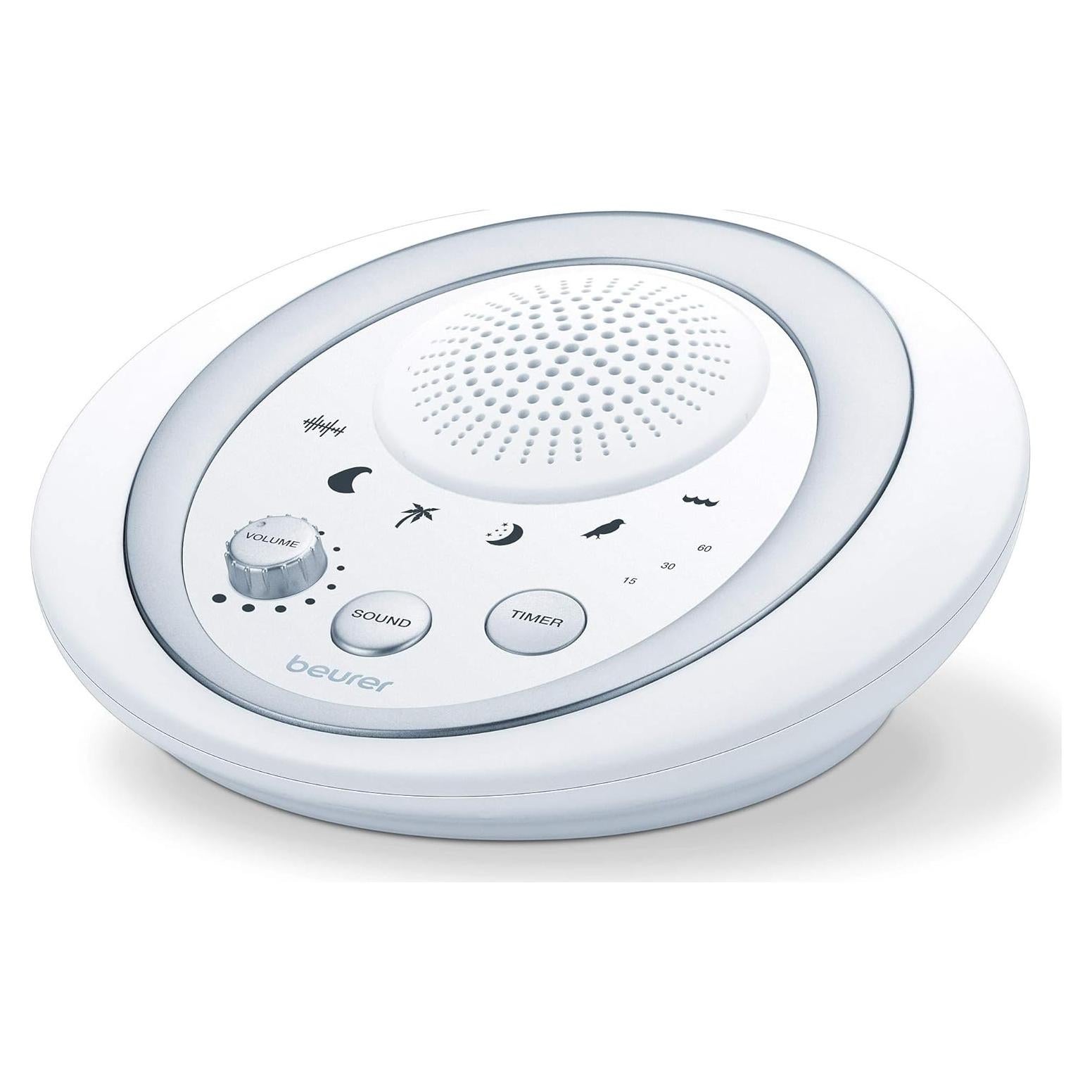 Máquina de Ruido Blanco Beurer WN50, 6 Sonidos Relajantes, Portátil