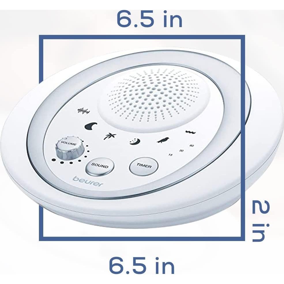 Máquina de Ruido Blanco Beurer WN50, 6 Sonidos Relajantes, Portátil