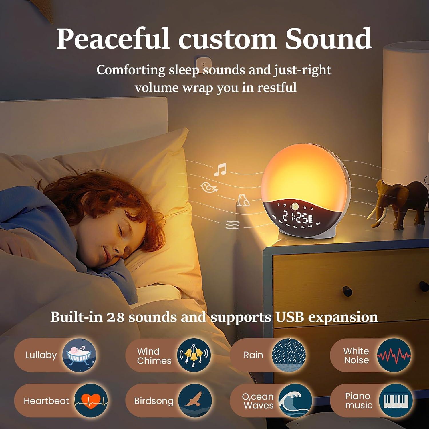 Despertador Luz de Amanecer Lightoratory con Sonidos y Alarmas