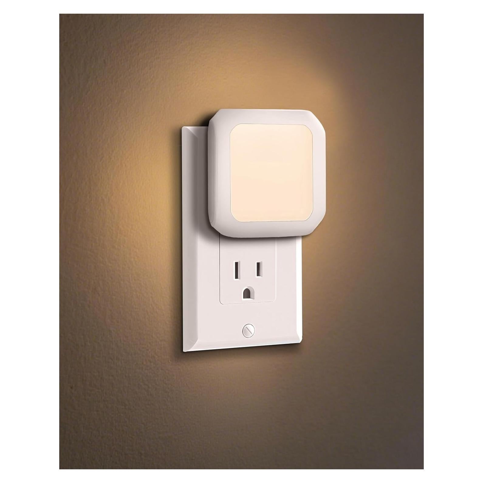 Luz Nocturna Enchufable FONSHUKYY Paquete de 2 LED Regulable