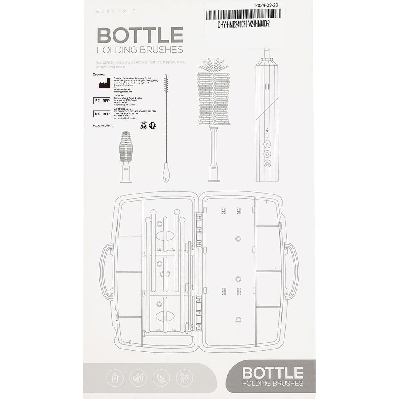 Limpiador eléctrico de biberones Zooawa ZEBBS 7 en 1