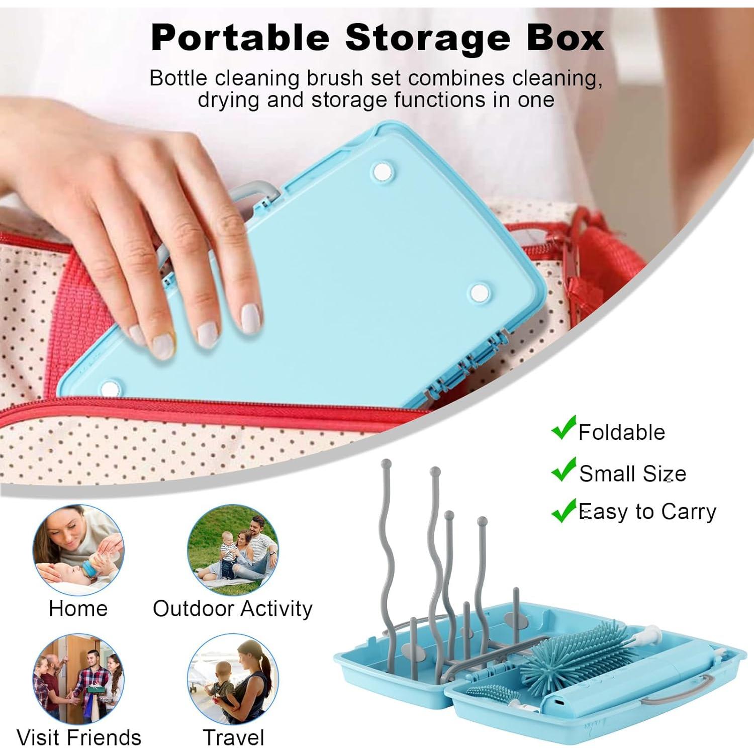 Cepillo Limpiador de Botellas COKUNST con Motor USB y Soporte