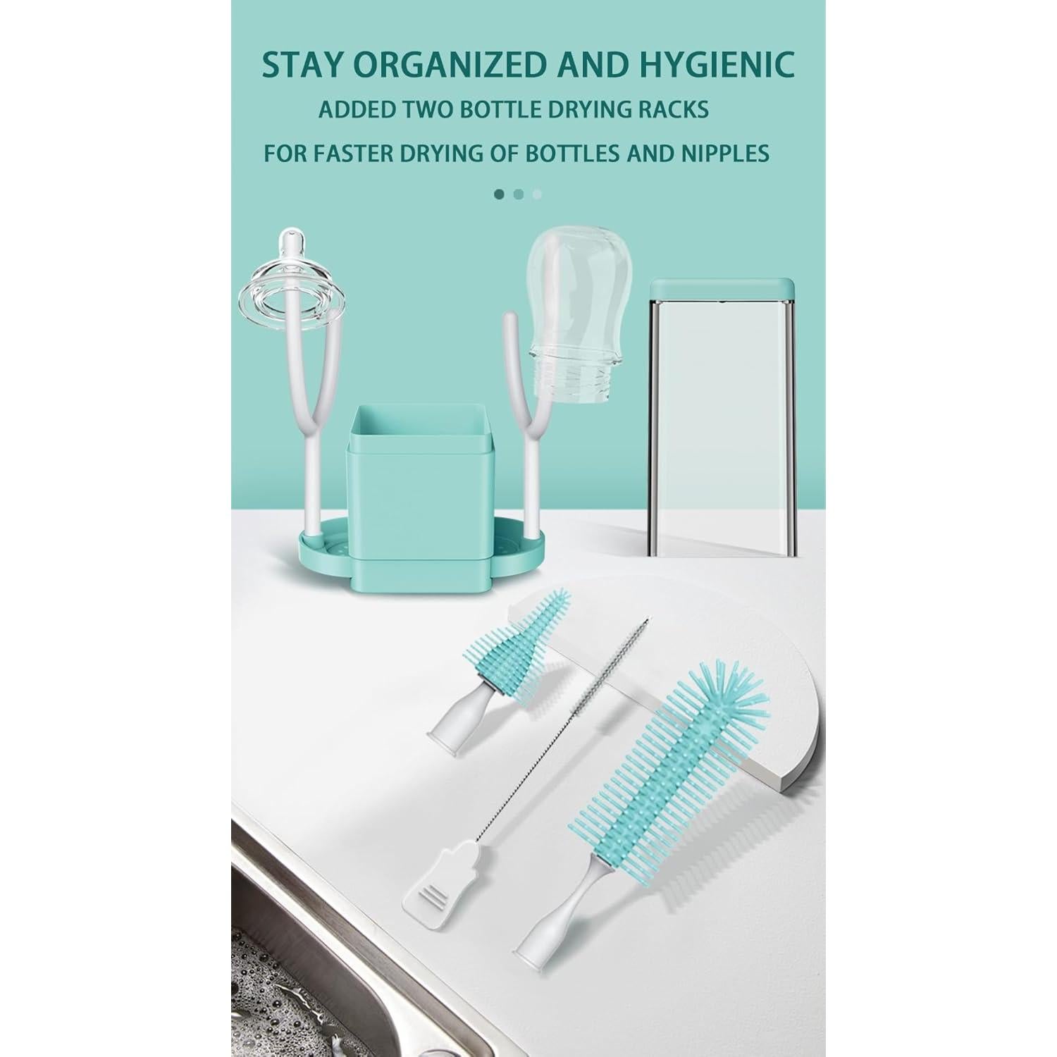 Limpiador Eléctrico de Botellas Aerofrog 8 en 1 Rosa