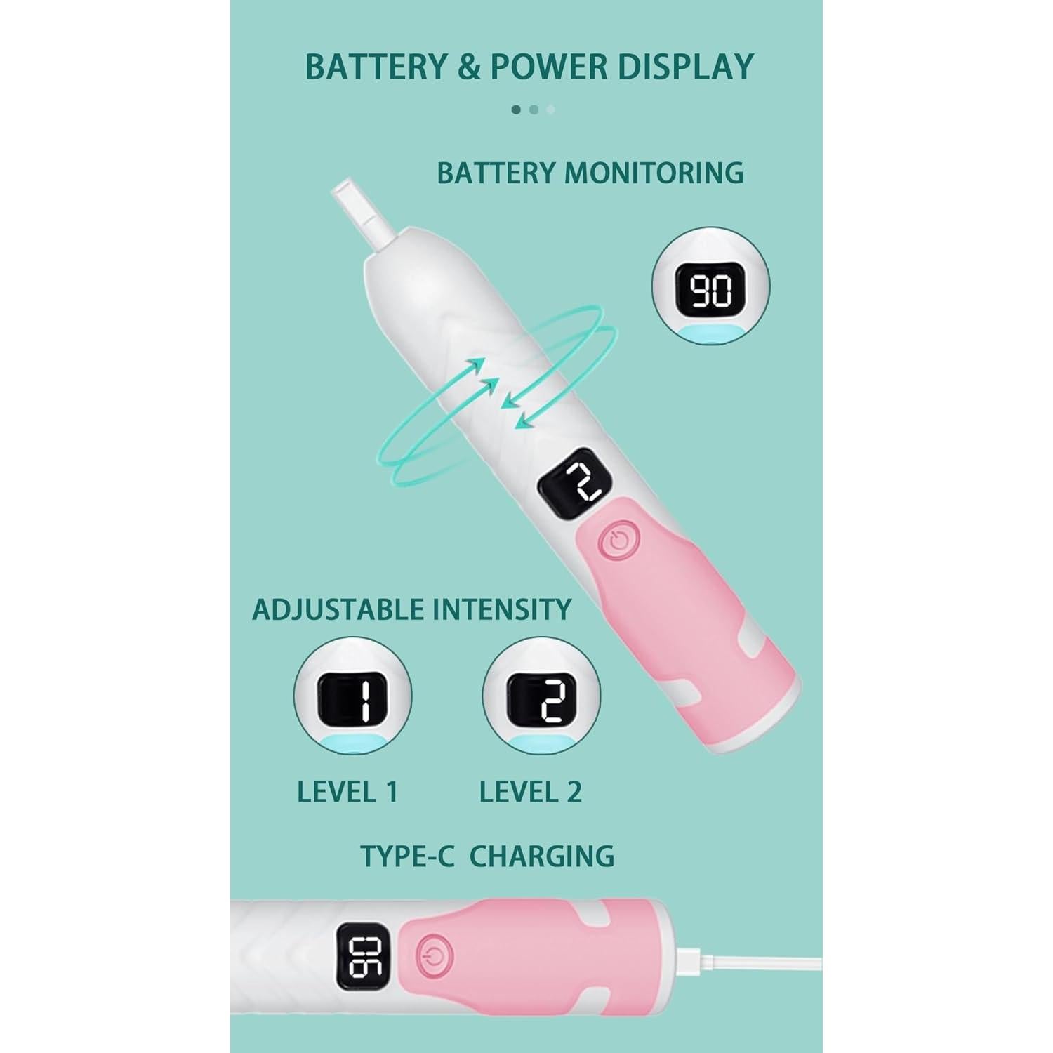 Limpiador Eléctrico de Botellas Aerofrog 8 en 1 Rosa