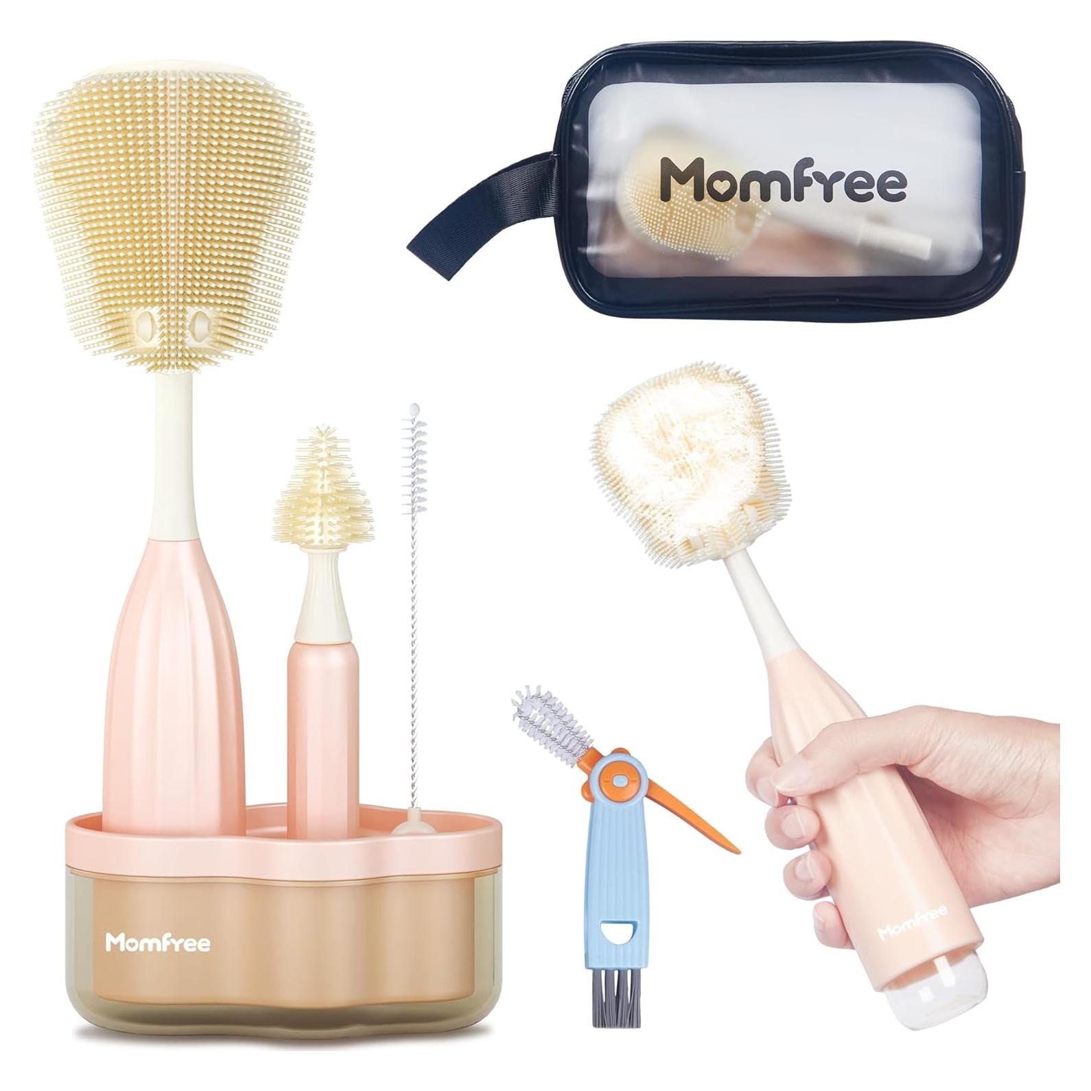 Juego de cepillos limpiadores de biberones Momfree - 4 cabezales