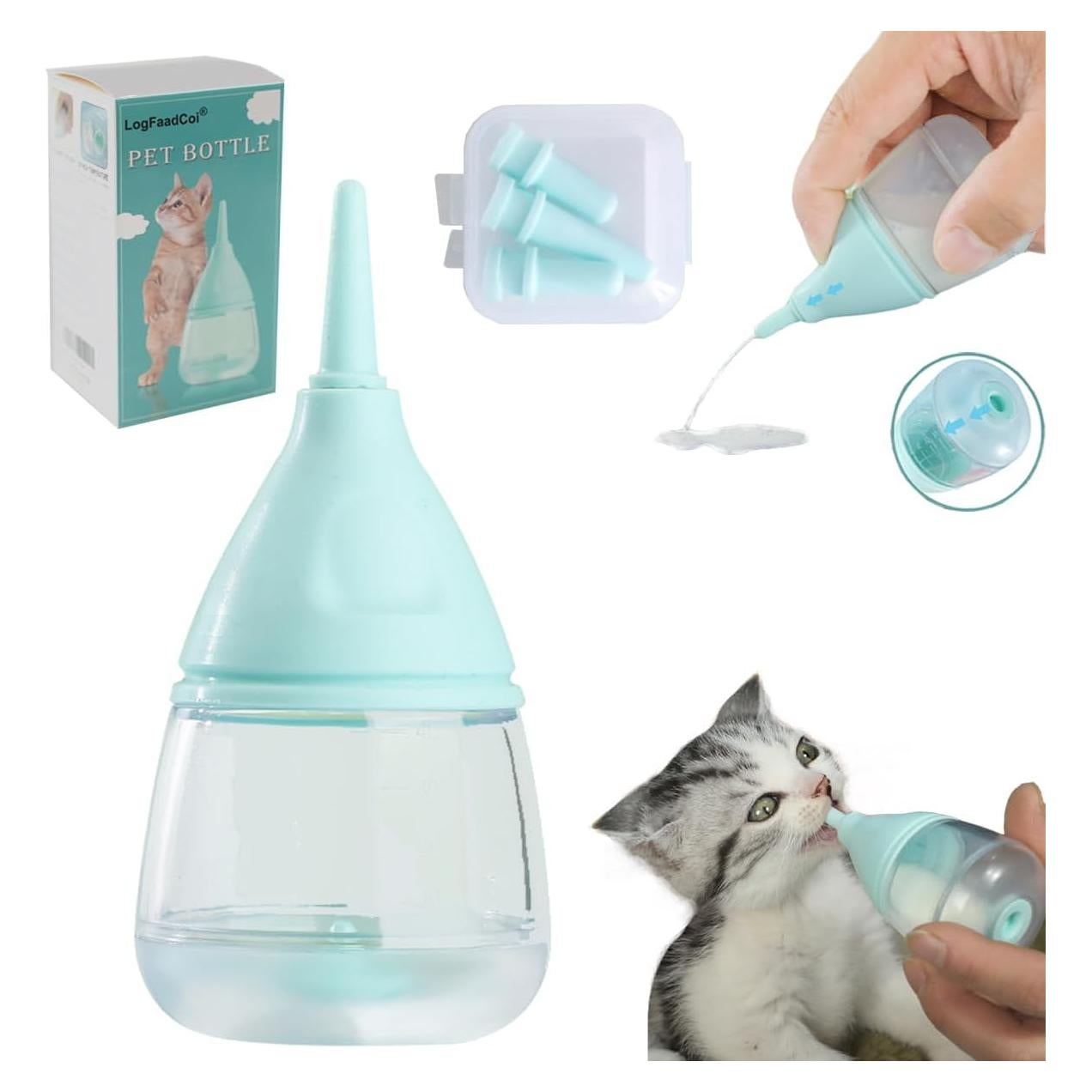 Botella de Alimentación para Gatitos CL 40ml con 3 Pezones