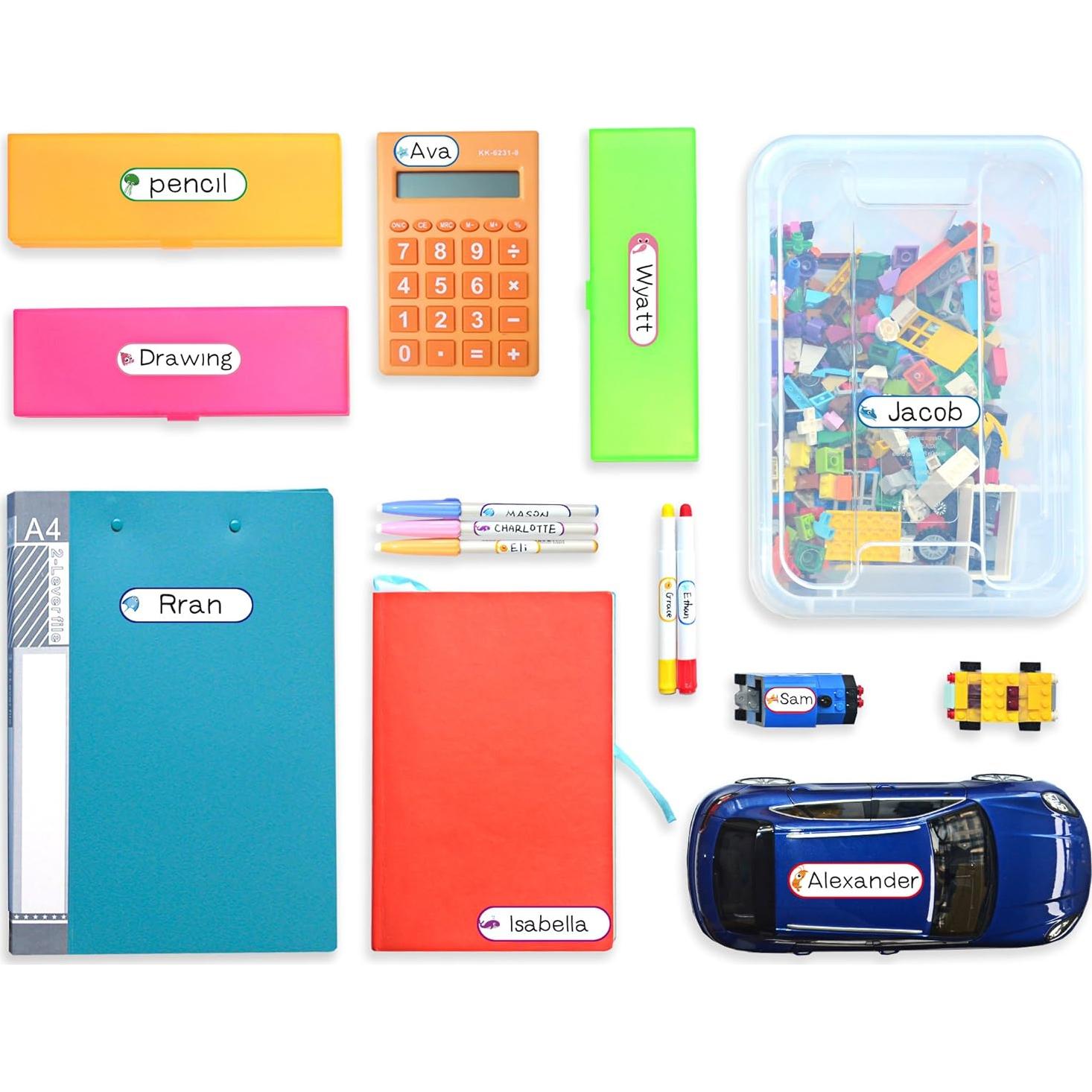 Etiquetas Autolaminadas para Biberones - 64 Piezas - Arcoíris