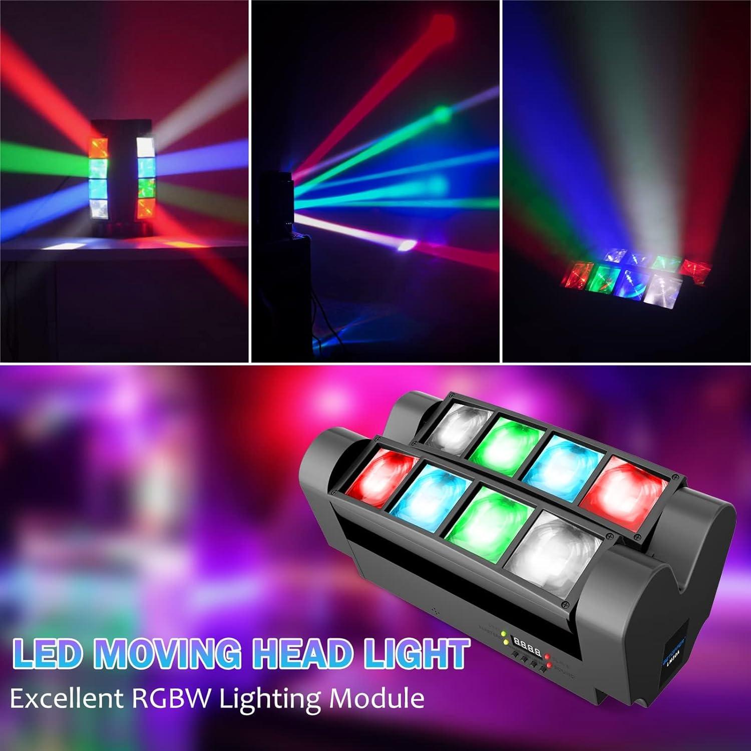 BETOPPER Luz de Escenario LED Spider RGBW 8x3W DMX-512