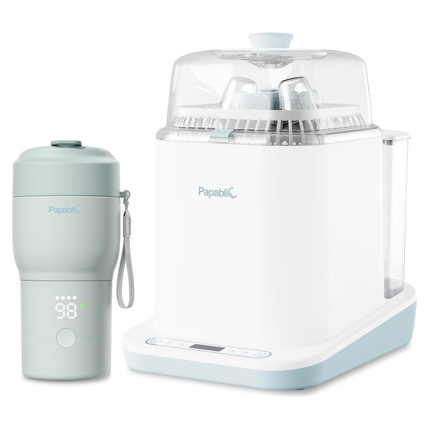 Paquete de Cuidado de Biberones Papablic - Lavadora Pro y Calentador