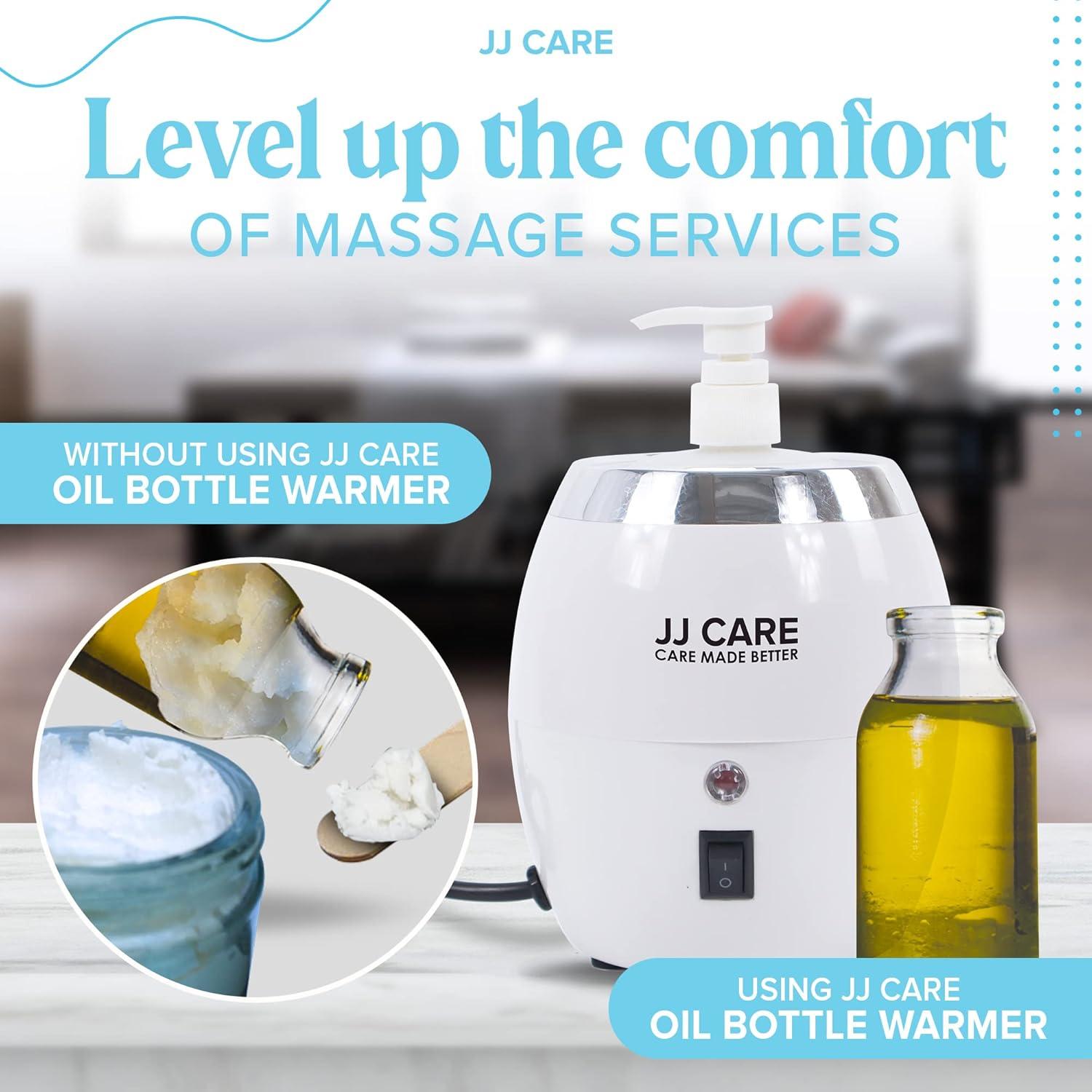 JJ CARE Lotion Warmer and Massage Oil Warmer Includes 300ml Pump Bottle, Electric Lotion Warmer Dispenser Heated, Cream & Lube Warmer Dispenser for Home, Spa, Beauty Salon & Barber Shops