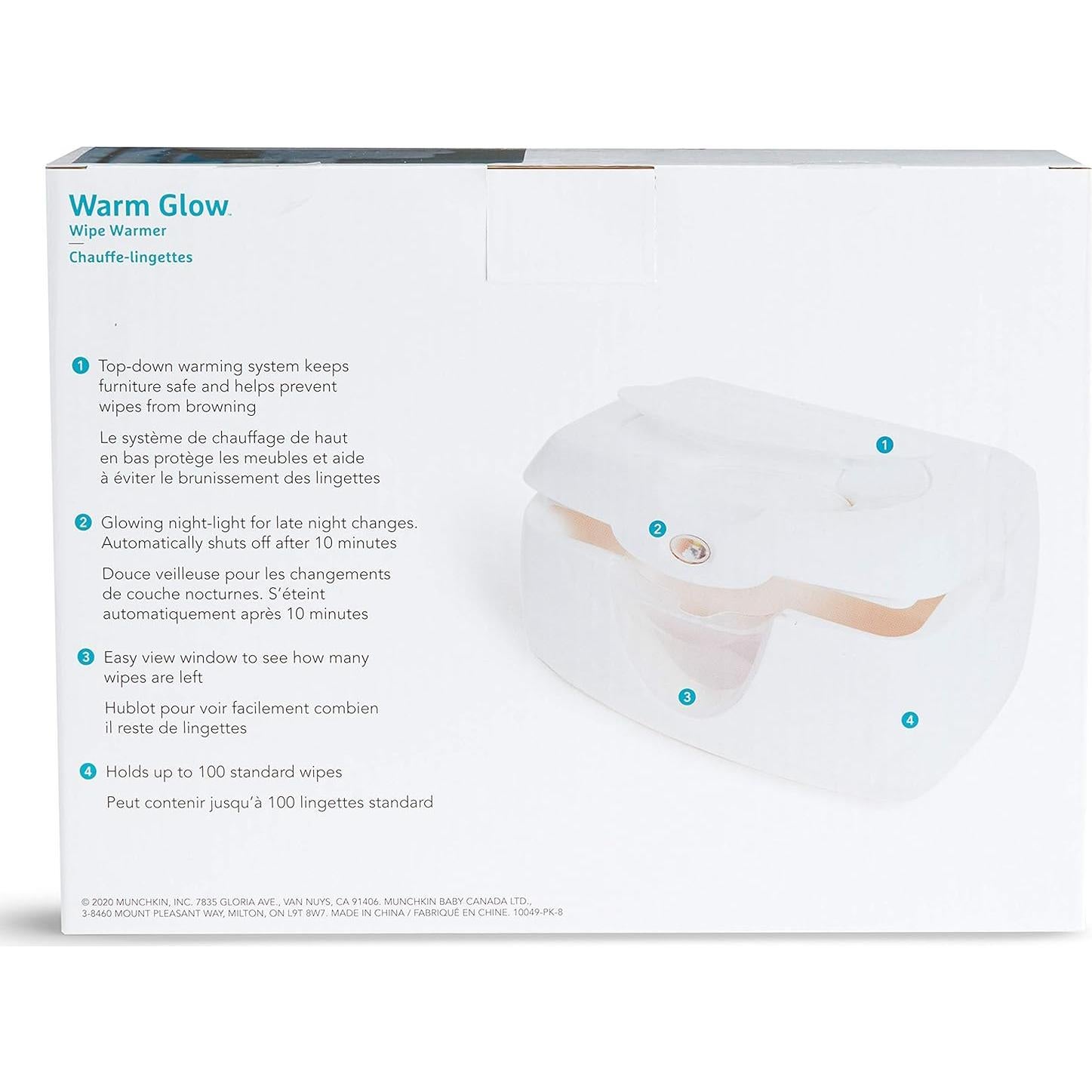 Calentador de Toallitas Munchkin Warm Glow Blanco 100 Toallitas