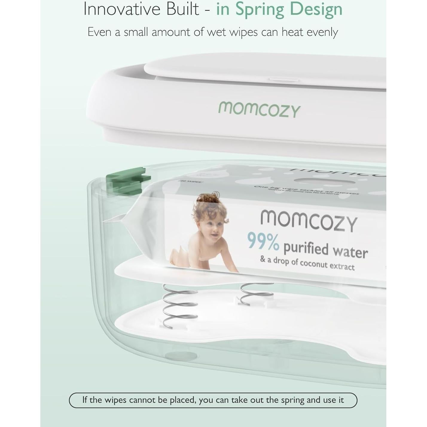 Calentador de Toallitas para Bebés Momcozy, 4 Modos de Temperatura