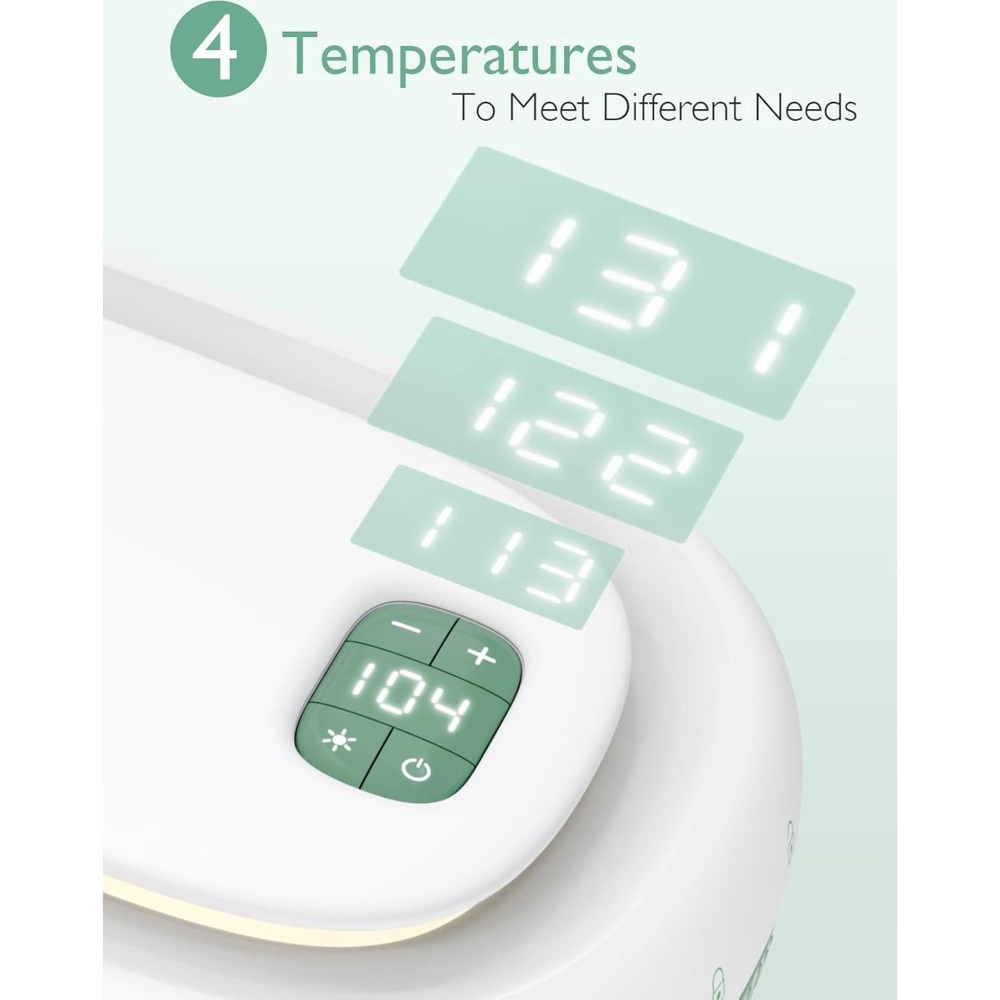 Calentador de Toallitas para Bebés Momcozy, 4 Modos de Temperatura