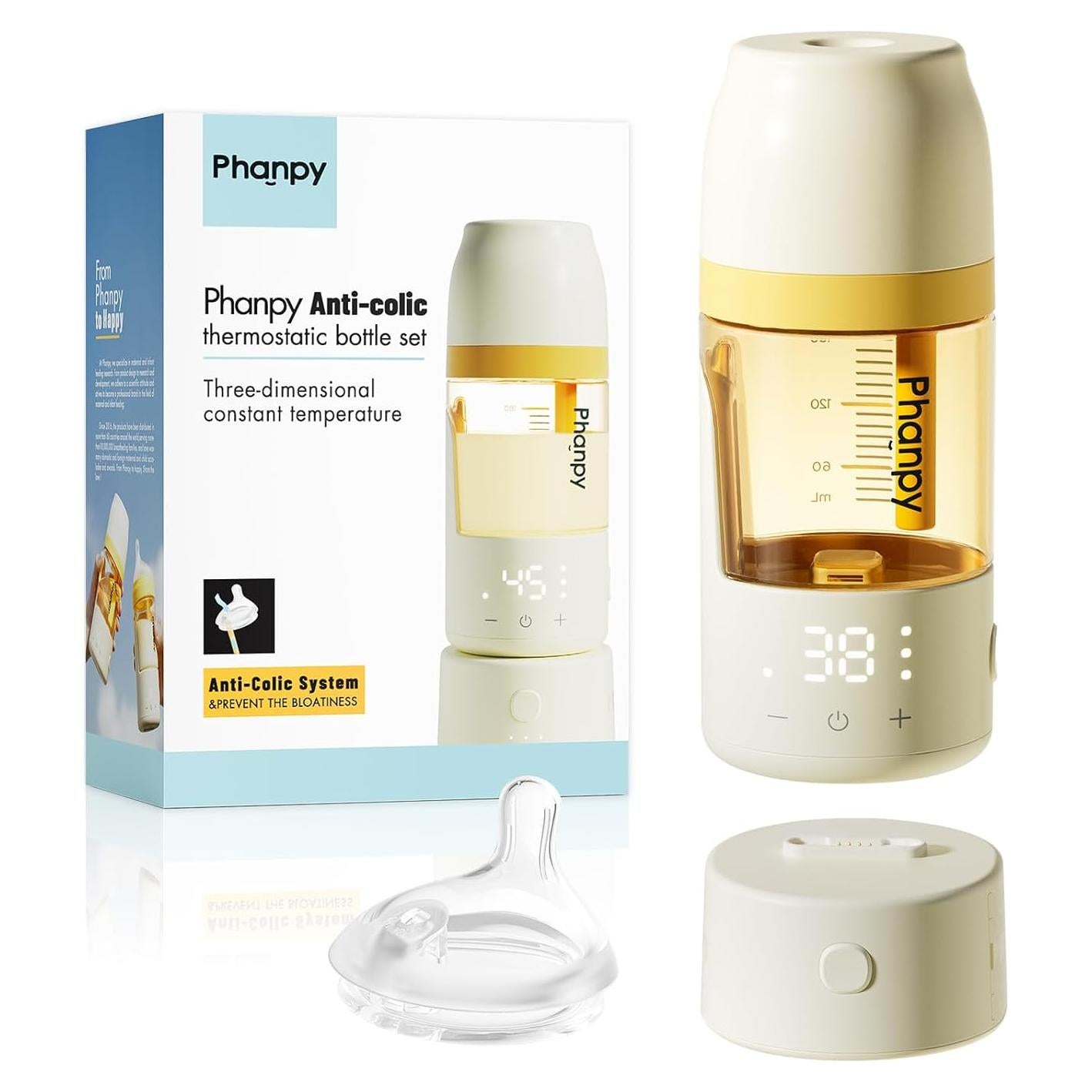 Calentador de Botellas Portátil Phanpy Anticólico 0.23 kg