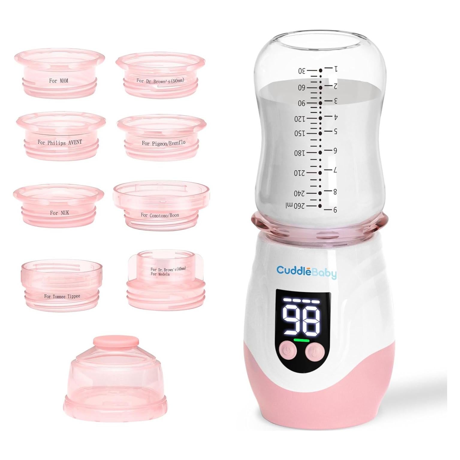 Calentador de Botellas Portátil CuddleeBaby Rosa 200ml/min