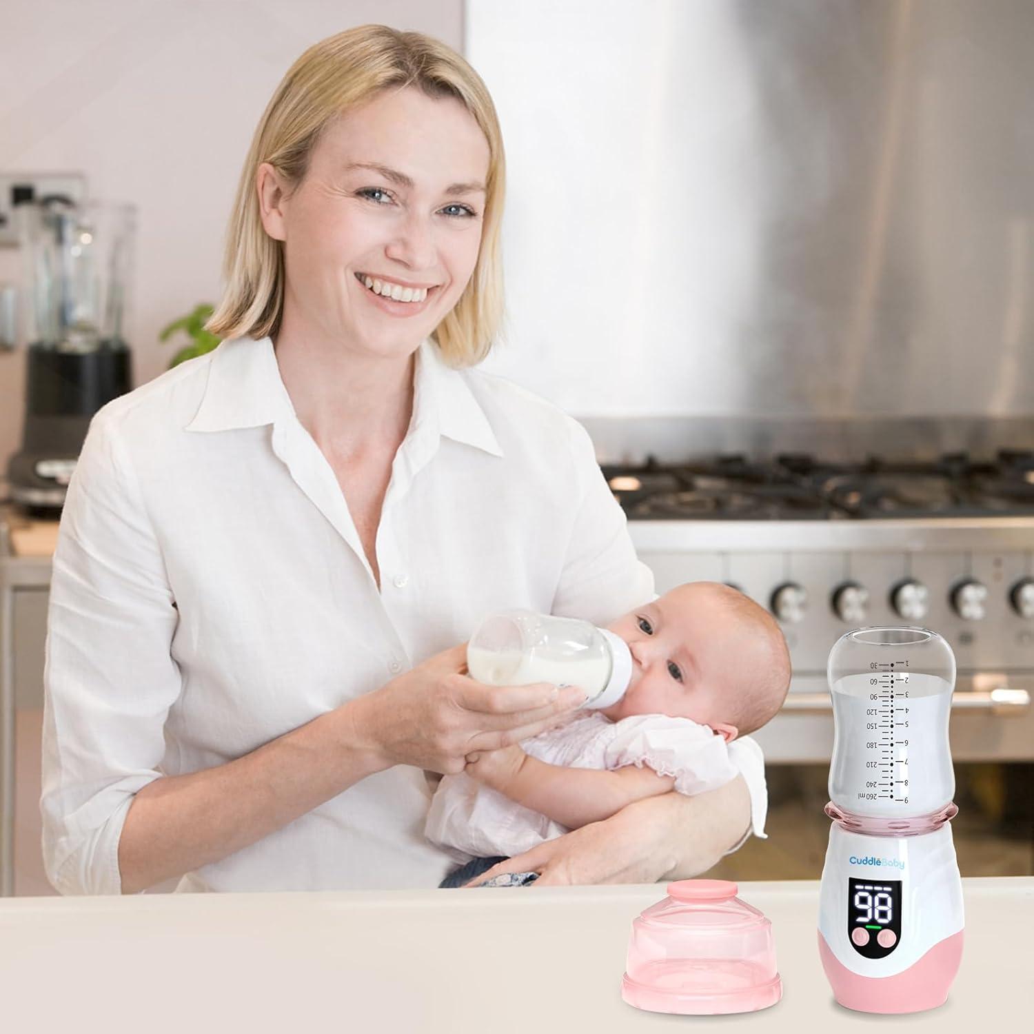 Calentador de Botellas Portátil CuddleeBaby Rosa 200ml/min