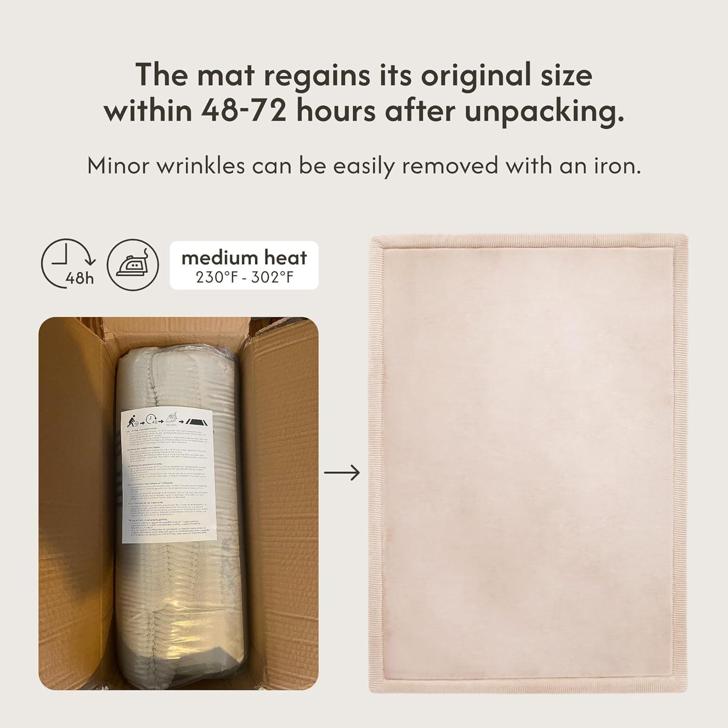 Alfombra de Juego Hakuna Matte 203x279 cm Beige Antideslizante