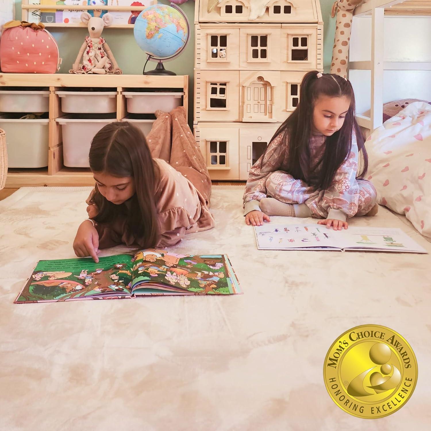 Alfombra de Juego Hakuna Matte 203x279 cm Beige Antideslizante