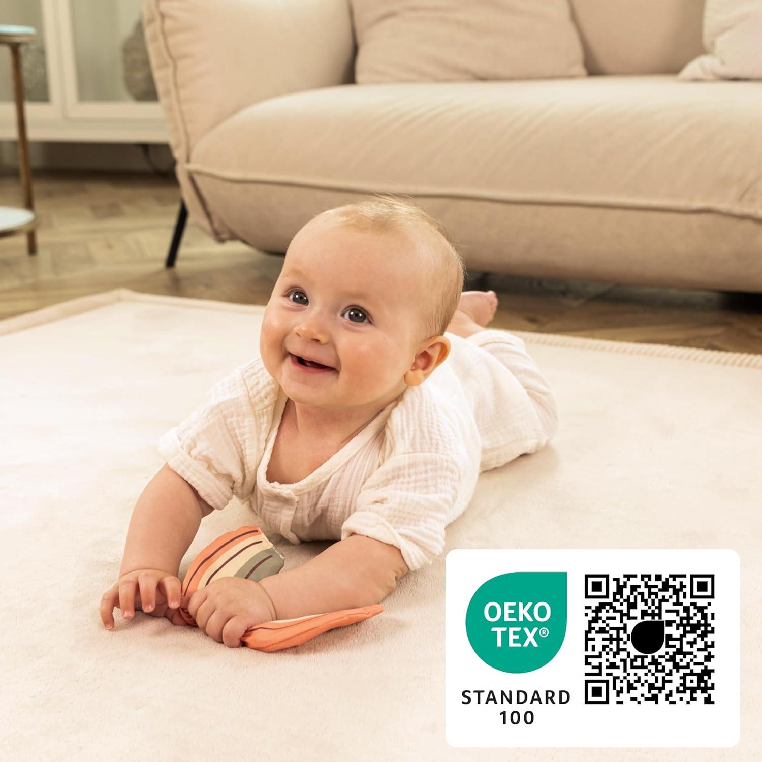 Alfombra de Juego Hakuna Matte 203x279 cm Beige Antideslizante