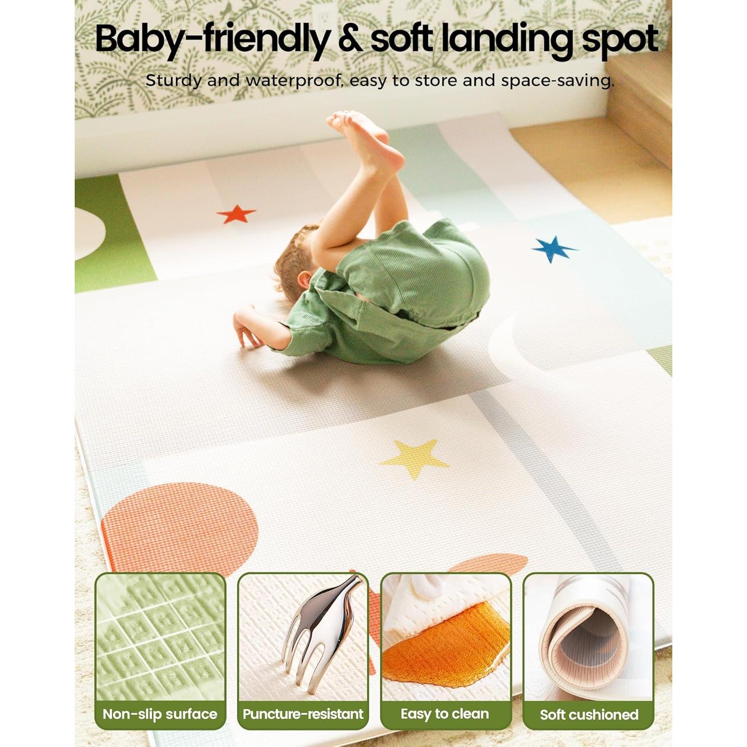 Alfombra de Juego Reversible Tiny Land 198x140 cm Impermeable