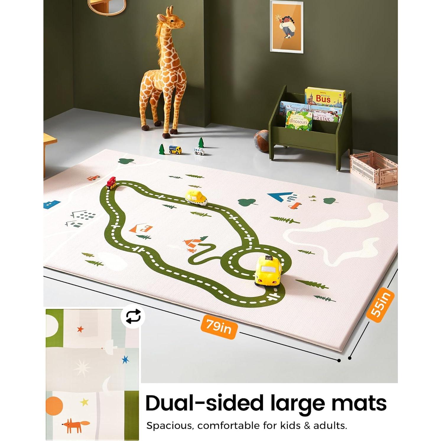 Alfombra de Juego Reversible Tiny Land 198x140 cm Impermeable