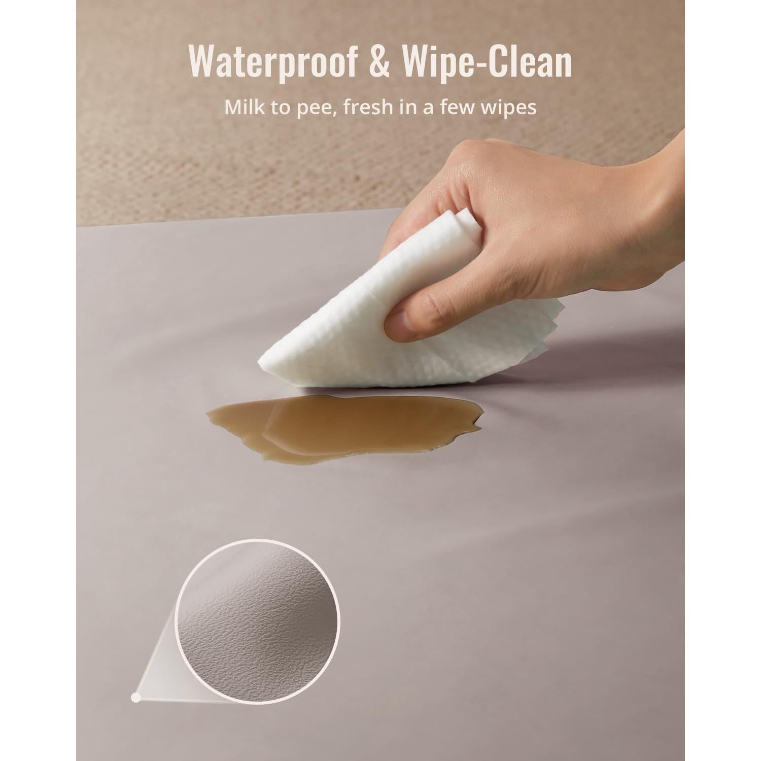 Alfombra de Juego para Bebés Diario Placentero 50x50cm Taupe