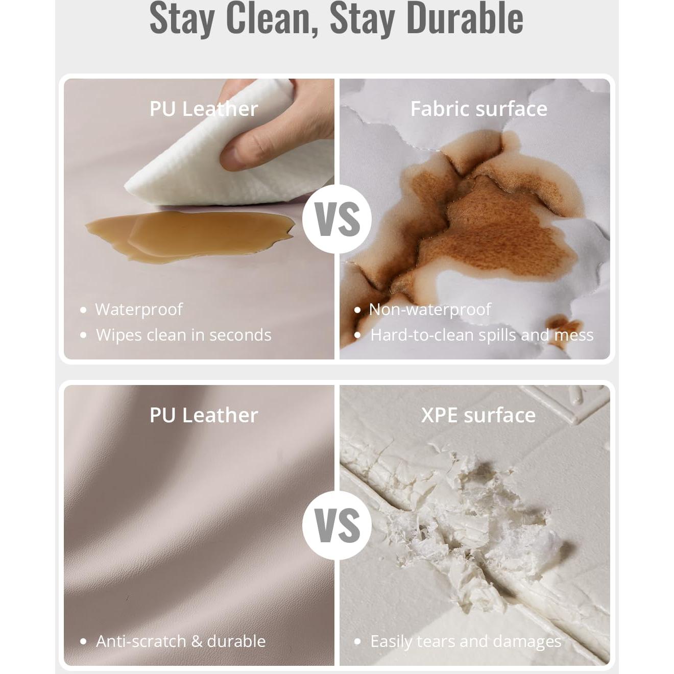 Alfombra de Juego para Bebés Diario Placentero 50x50cm Taupe