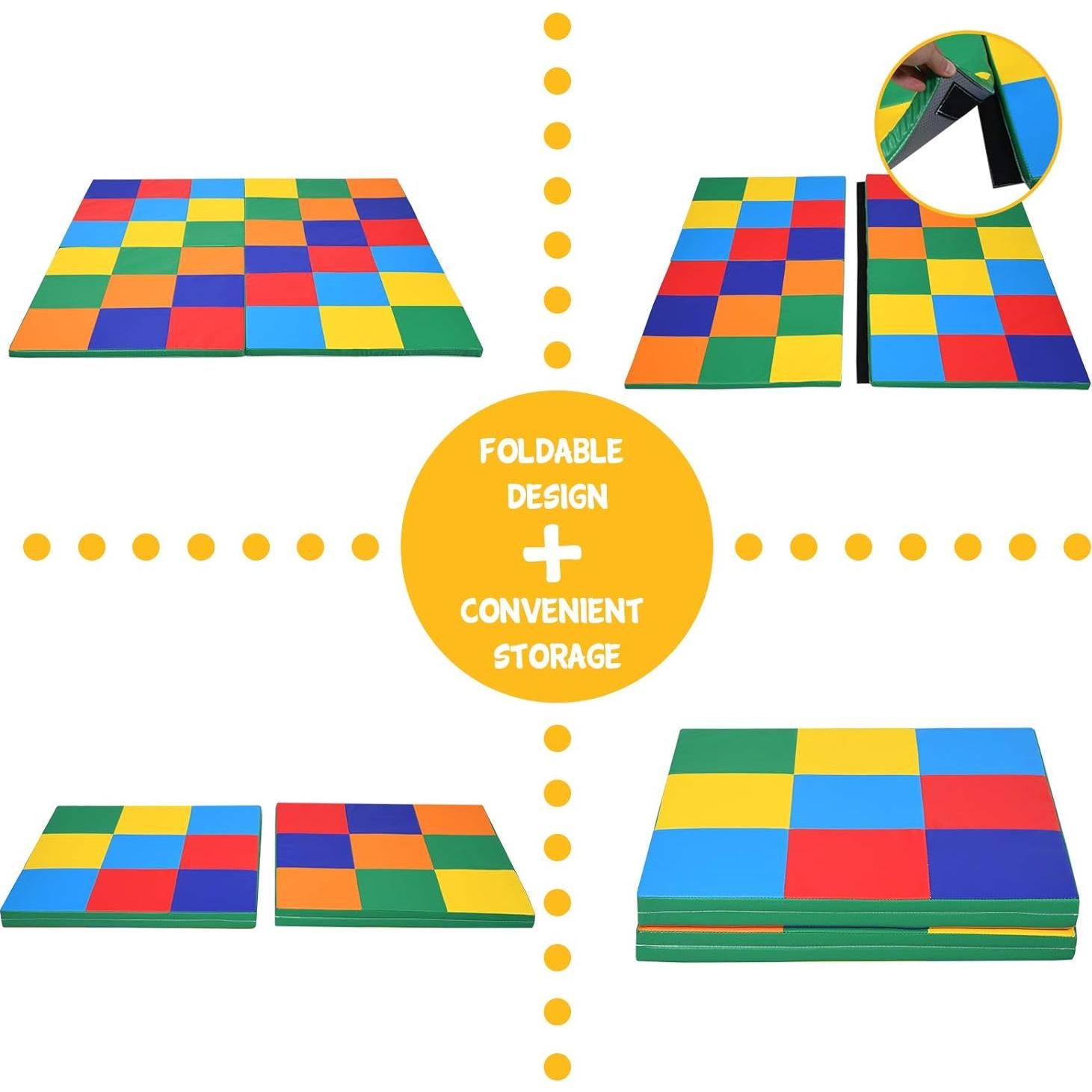 Alfombra de Espuma Plegable Costzon 147x147 cm Antideslizante