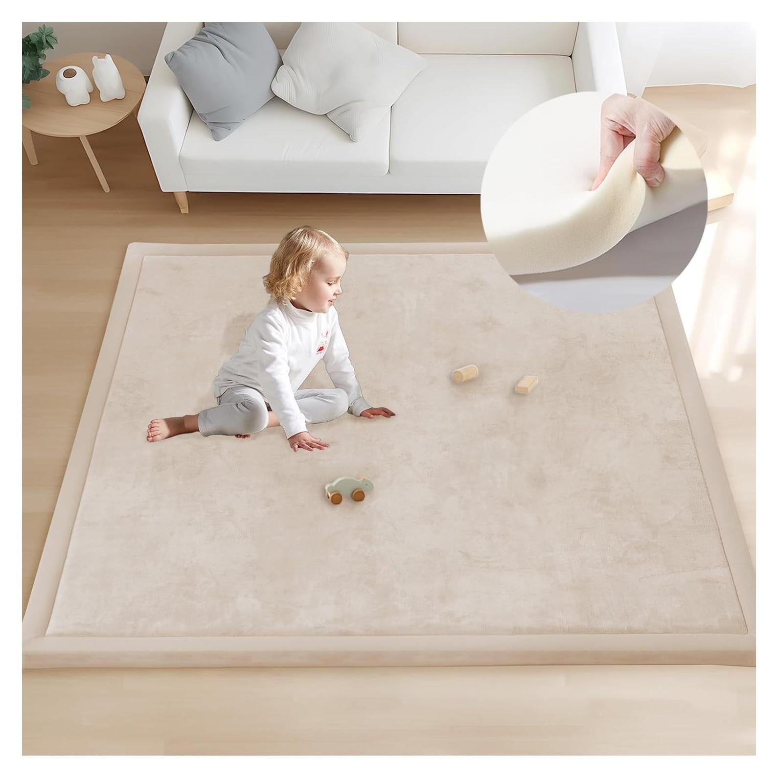 Alfombra de Juego ACOMOPACK 50x50 cm Espuma de Memoria Beige