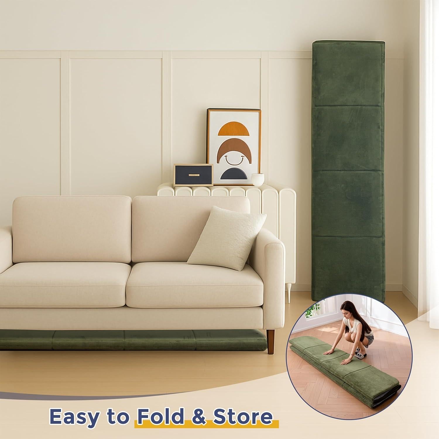 Alfombra de Juego MAXYOYO 200x200cm Verde Antideslizante