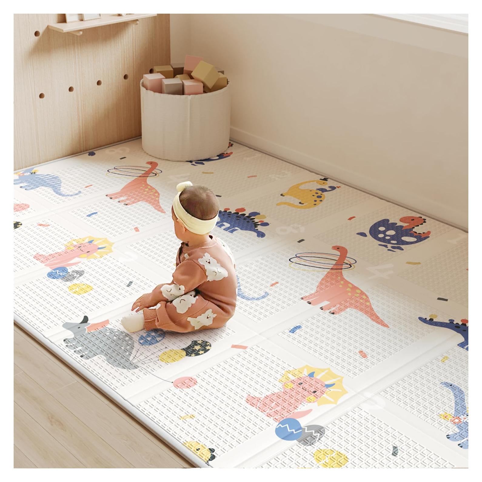 Alfombra de Juego Plegable BG-BABYGO 127x198 cm Dinosaurios