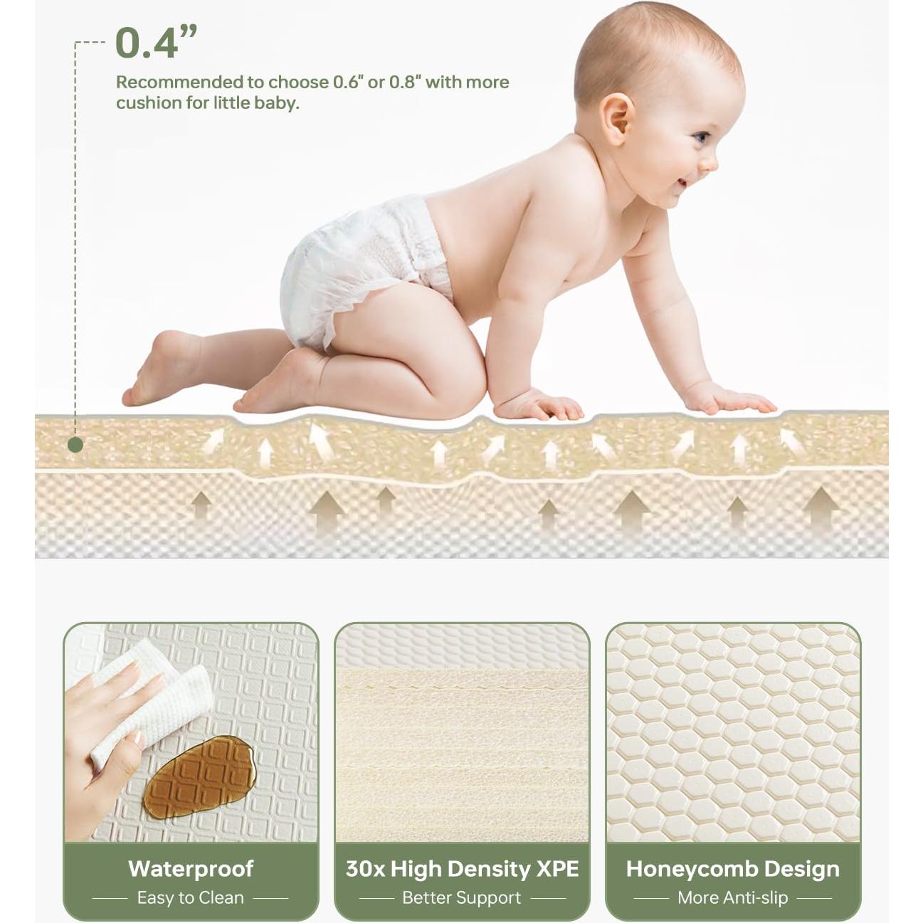 Alfombra de Juego Plegable BG-BABYGO 127x198 cm Dinosaurios