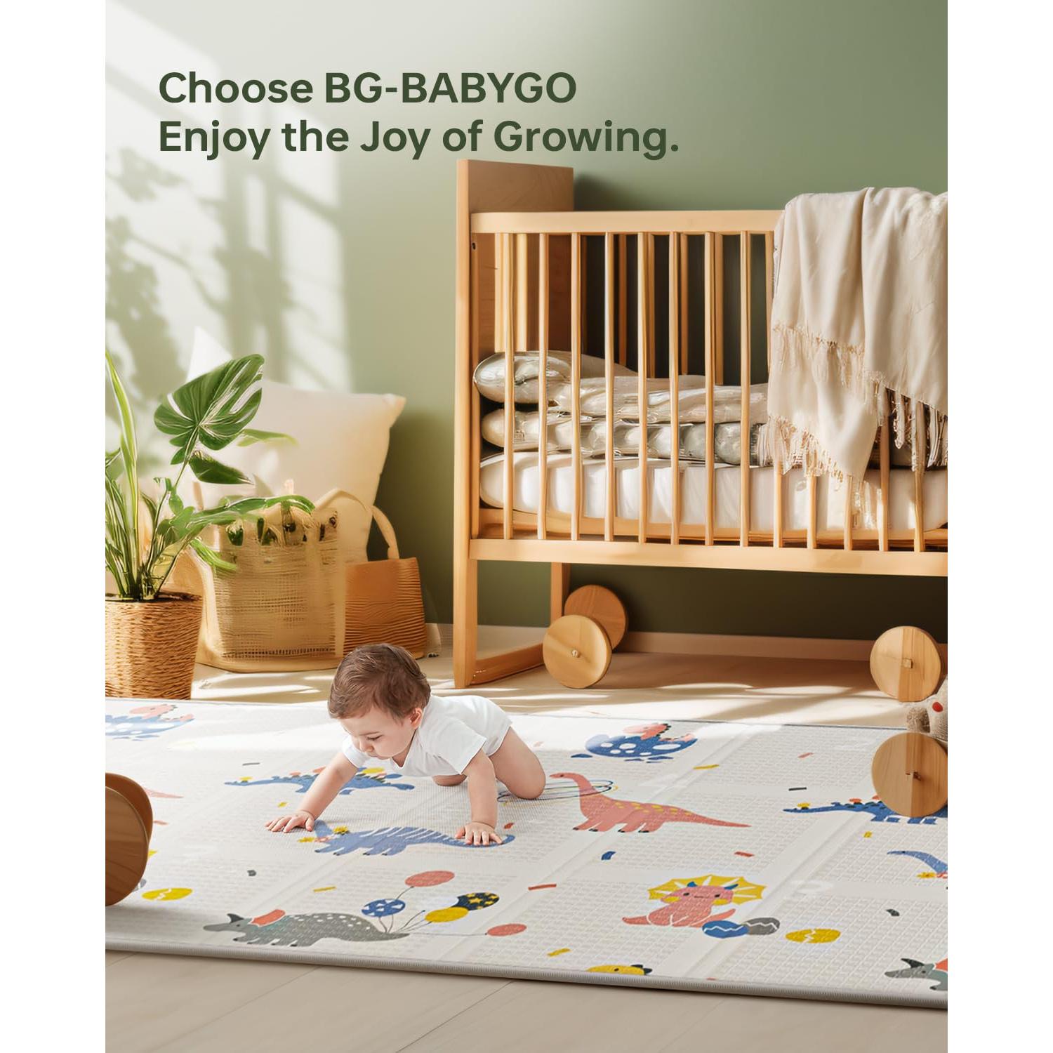 Alfombra de Juego Plegable BG-BABYGO 127x198 cm Dinosaurios