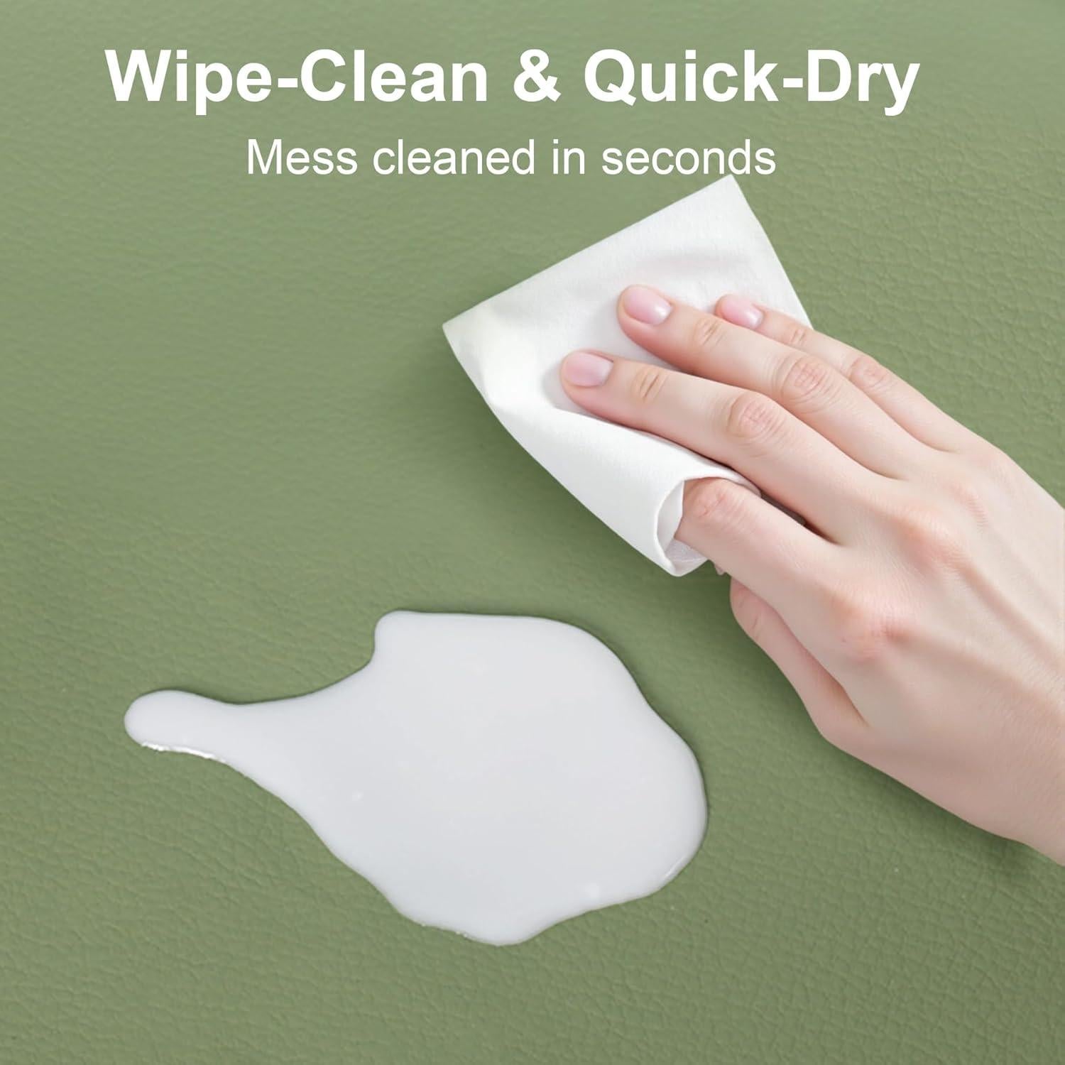 Alfombra de Juego para Bebés SEPARO 127x127 cm Antideslizante Verde Salvia