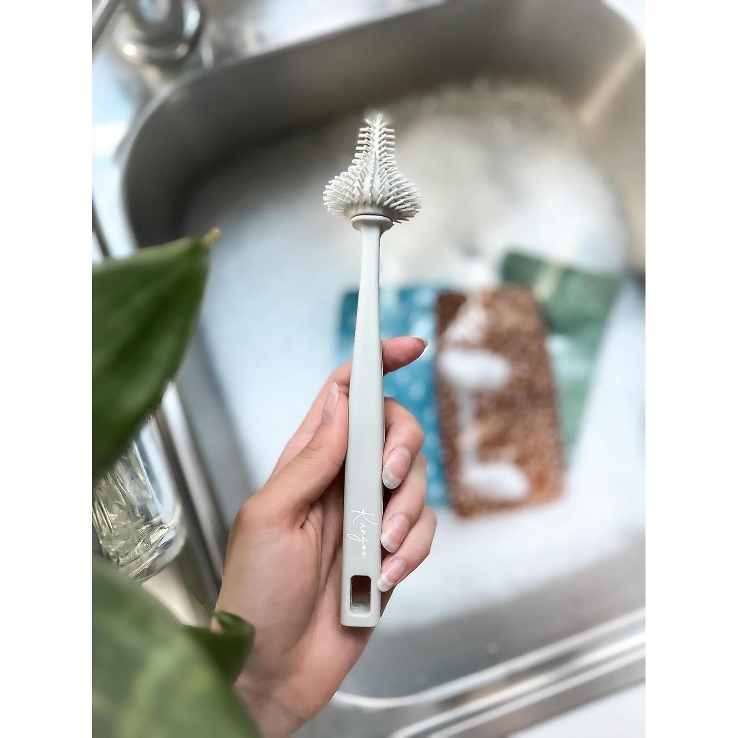 Cepillo Limpiador de Botellas de Silicona Kangoo - Ergonomía y Suavidad