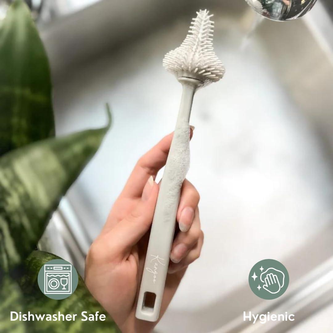 Cepillo Limpiador de Botellas de Silicona Kangoo - Ergonomía y Suavidad