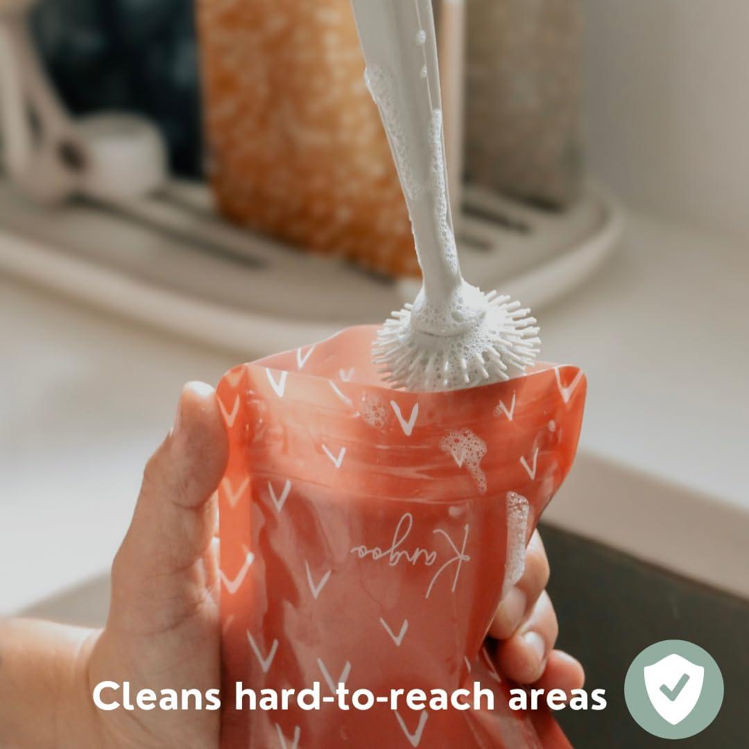 Cepillo Limpiador de Botellas de Silicona Kangoo - Ergonomía y Suavidad