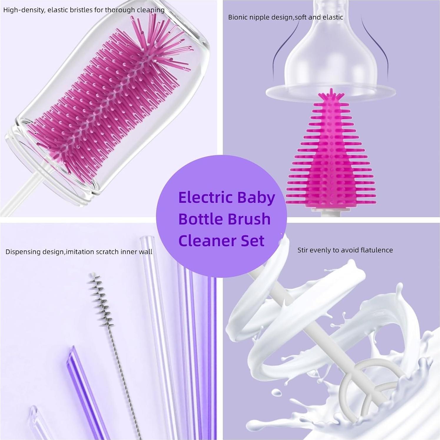 Juego de cepillos eléctricos Winforhour 6 en 1 para biberones