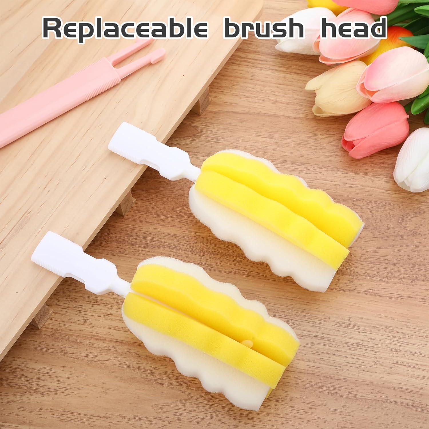 4 Cepillos Limpiadores de Botellas Maahongh con 2 Cabezas