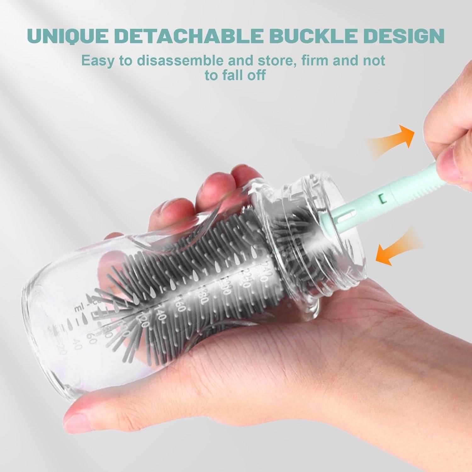 Kit de Limpieza de Botellas Hranio 6 en 1 Verde Portátil