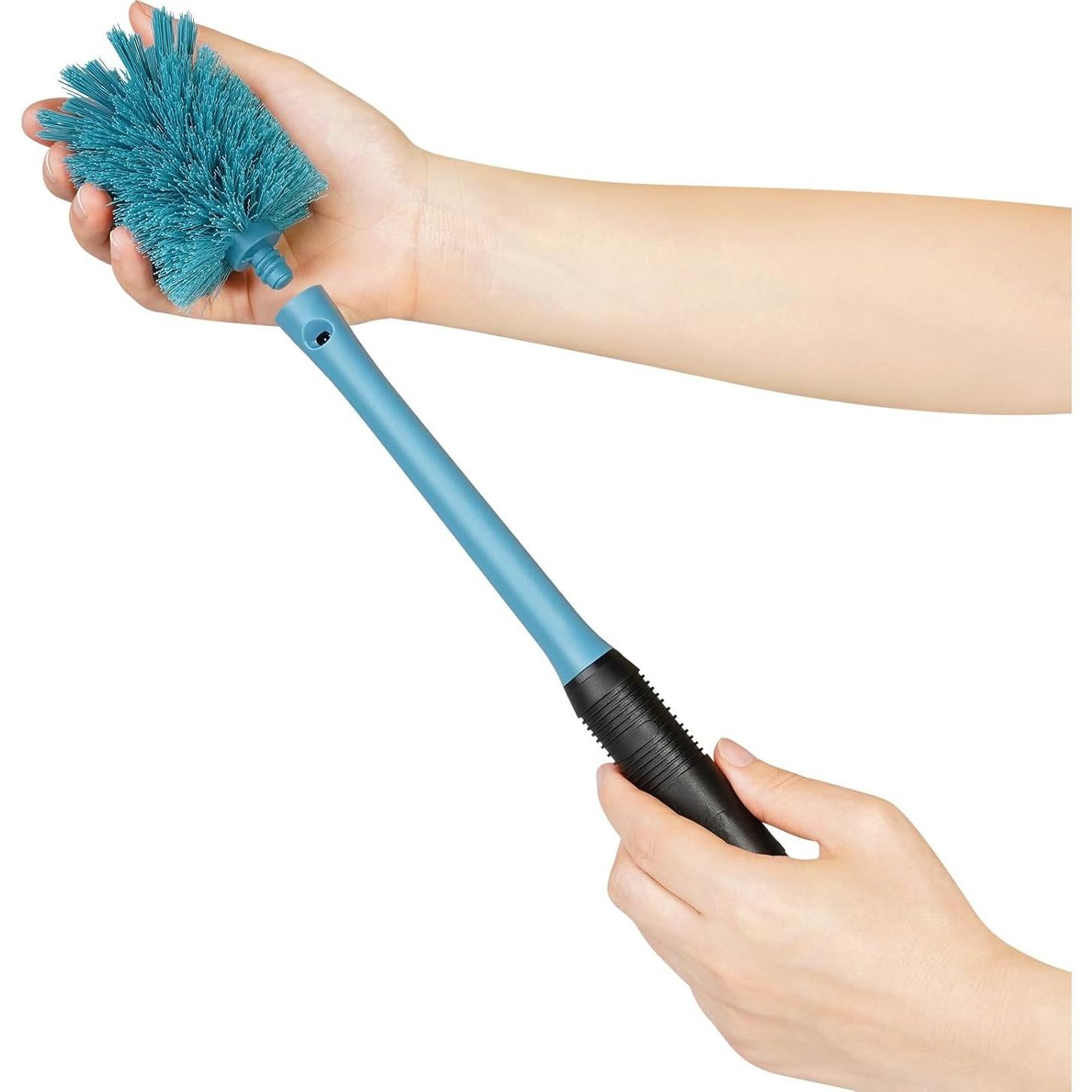 Cepillo Limpiador de Botellas 2-en-1 MOSOLAN Azul 35.6 cm