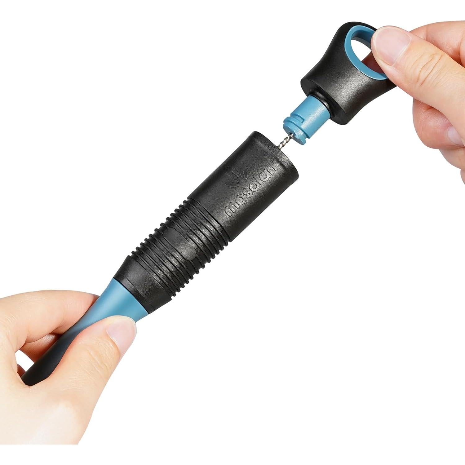 Cepillo Limpiador de Botellas 2-en-1 MOSOLAN Azul 35.6 cm