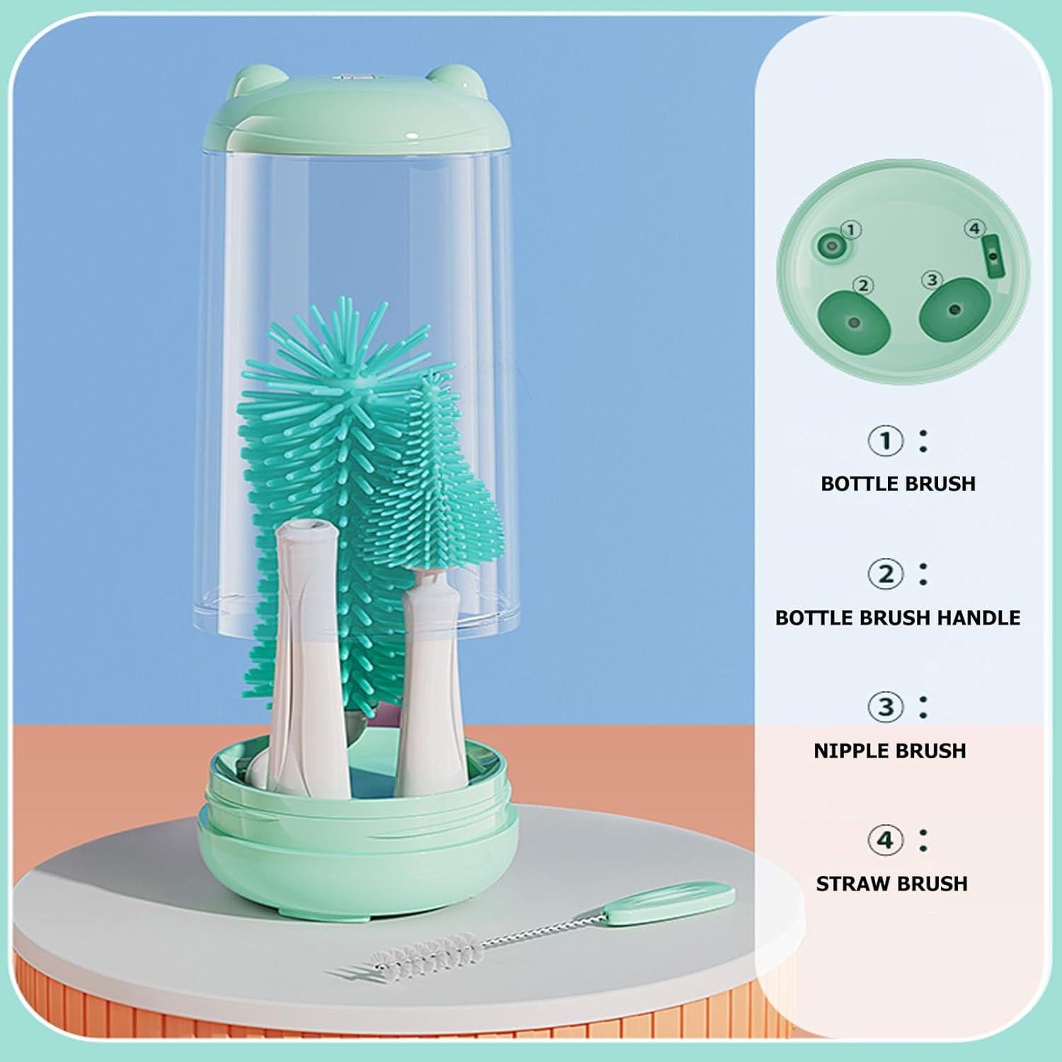 Cepillo Eléctrico para Botellas Sewiden Verde Manual 2 Velocidades