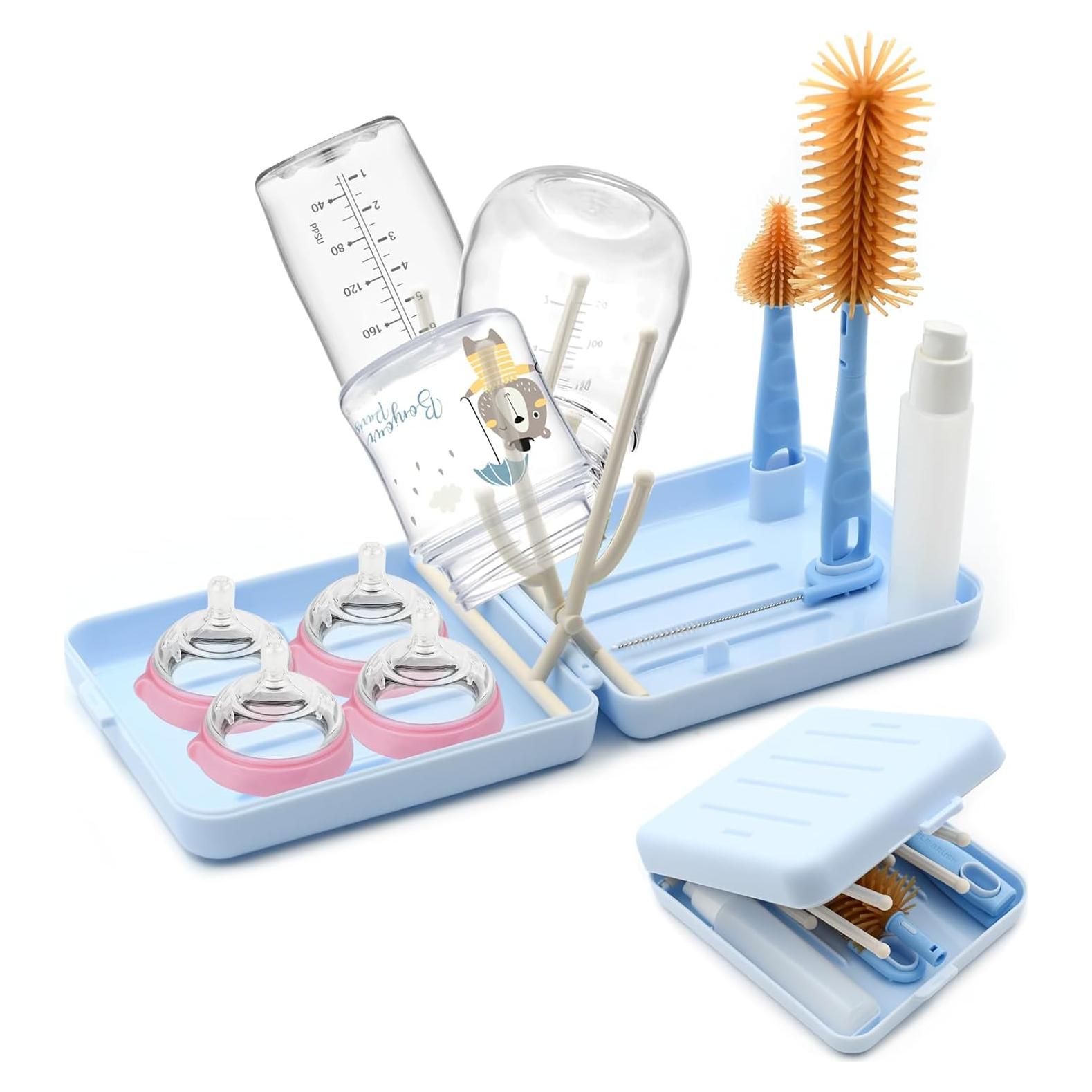 Kit de Cepillos Limpiadores de Biberones Ismosm Azul