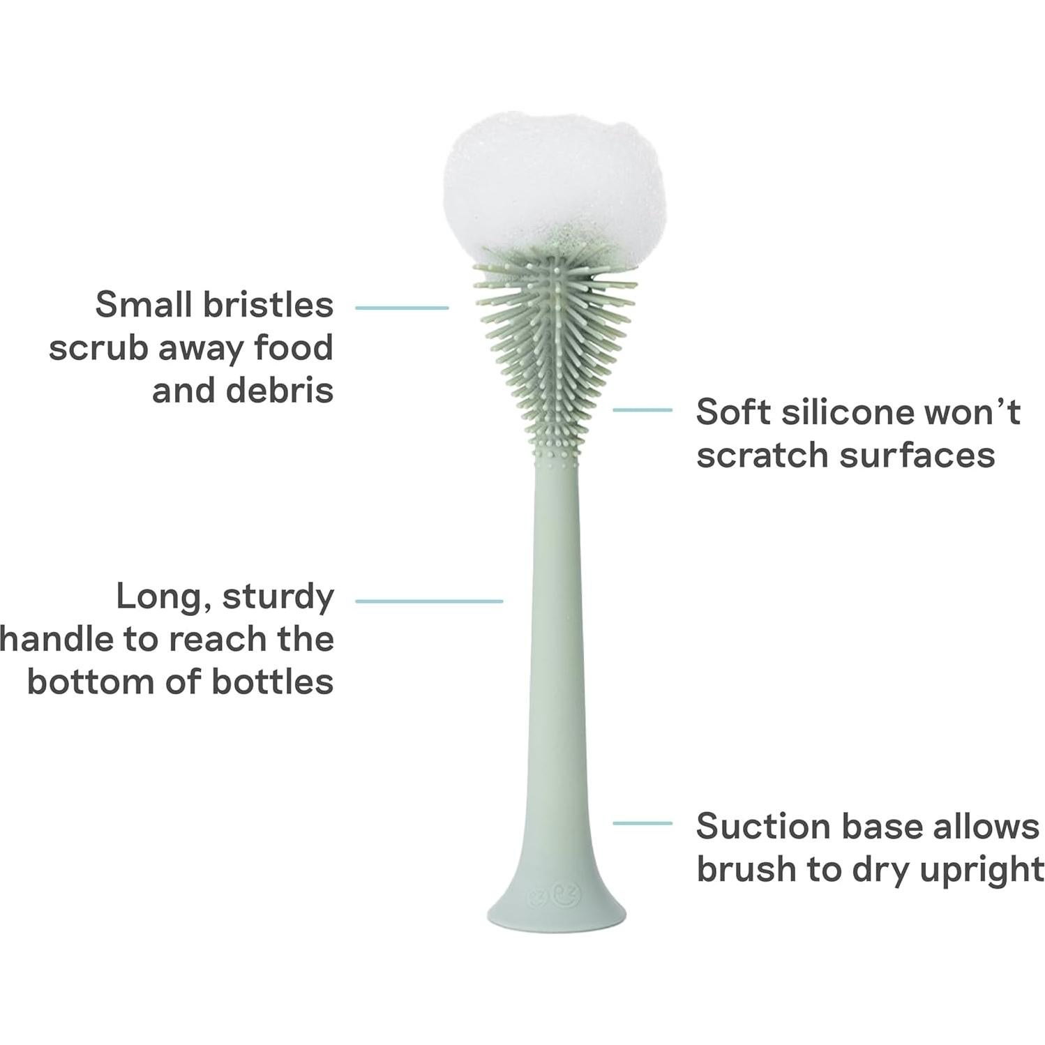Cepillo de Botella ezpz Salvia - Silicona Flexible y Suave
