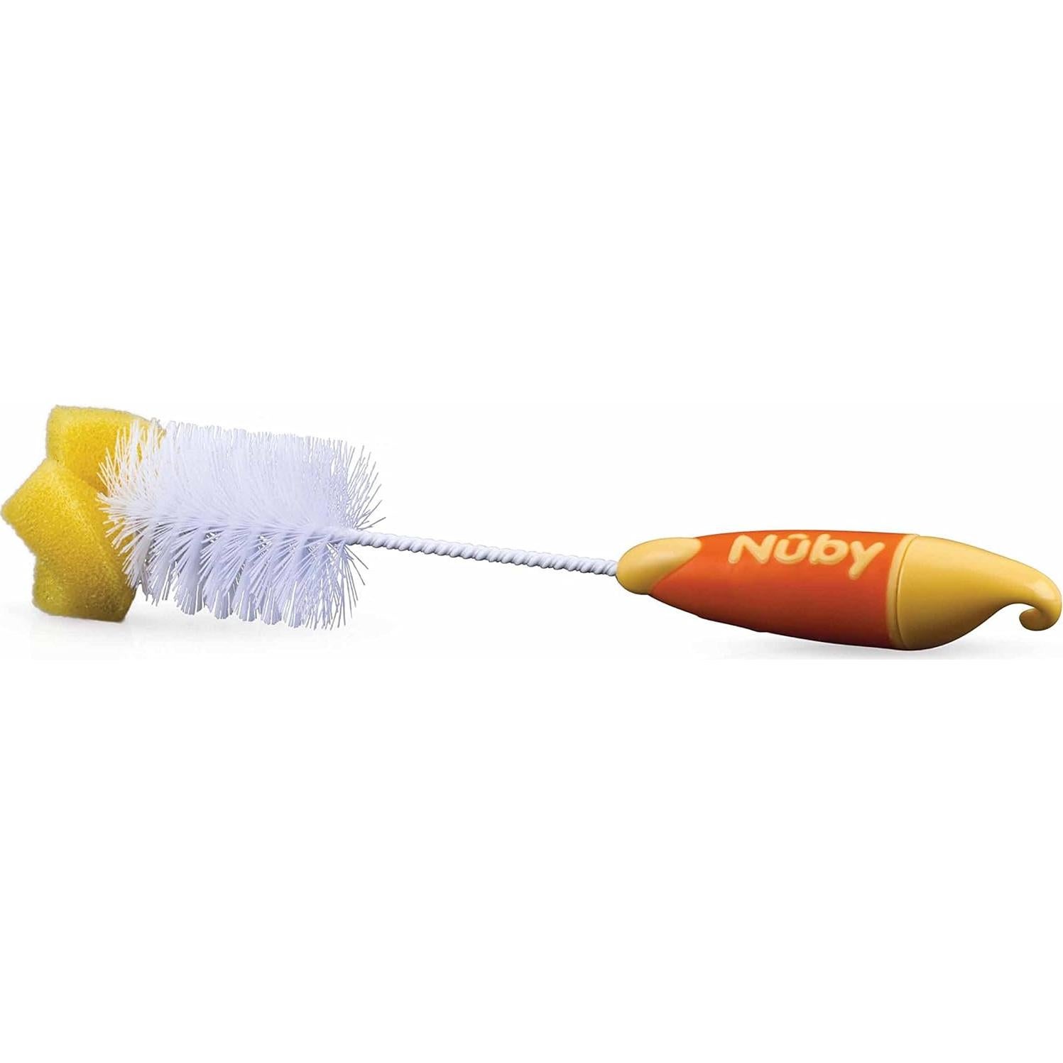 Cepillo para Biberones y Tetinas Nuby 2 en 1 con Gancho