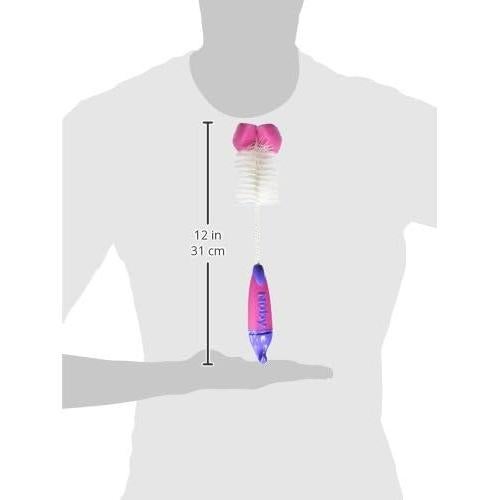 Cepillo para Biberones y Tetinas Nuby 2 en 1 con Gancho