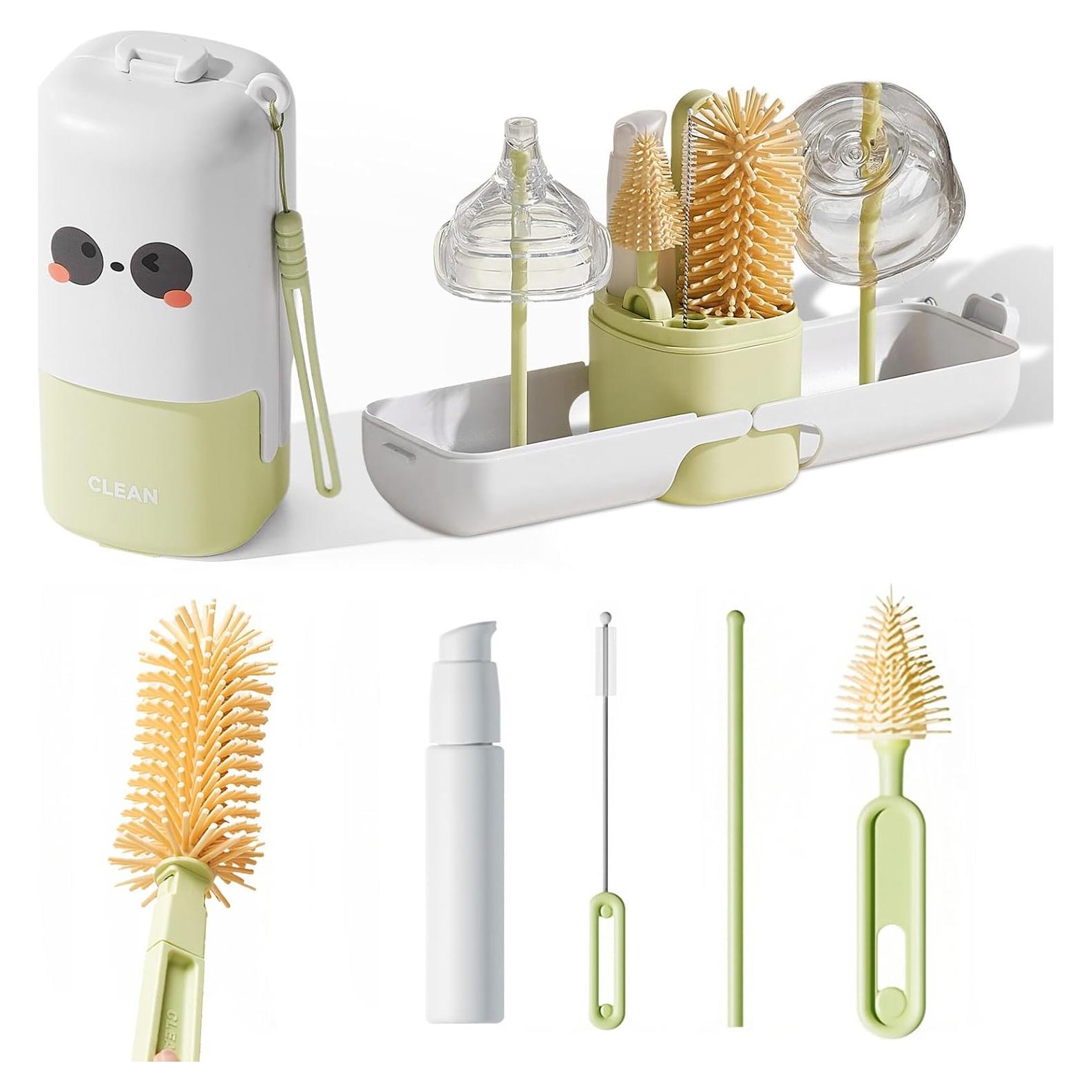 Juego de Cepillos para Biberones 7 en 1 NONENDU Verde