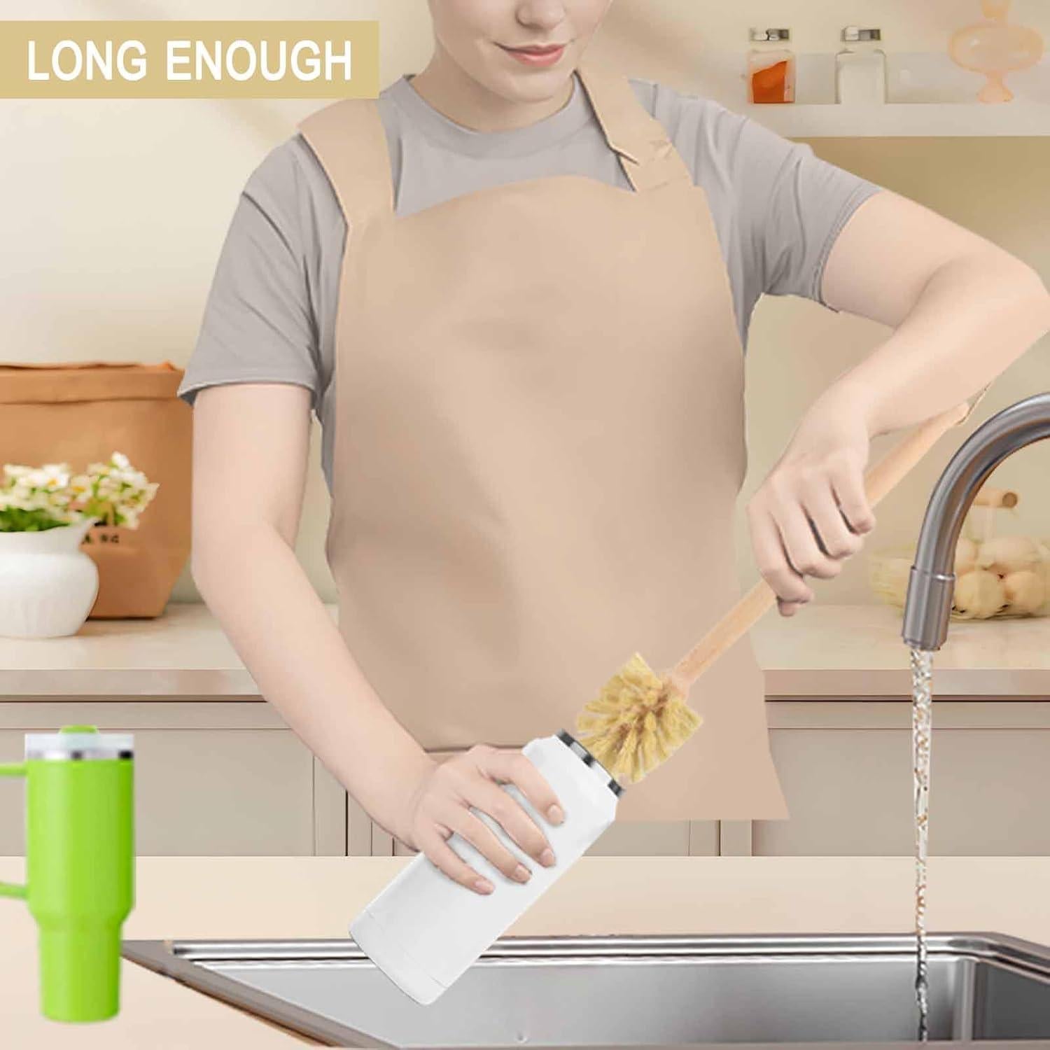 Cepillo de Botella Mango Largo BONUMVITA + Cepillo para Pajitas