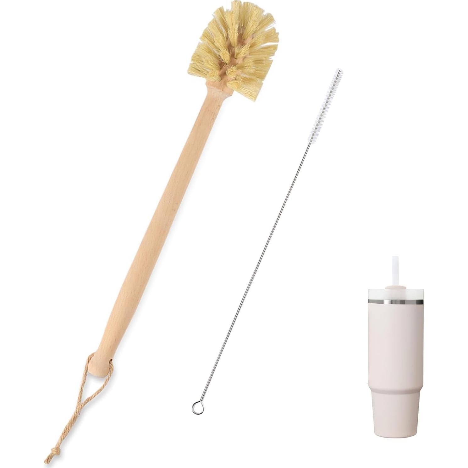 Cepillo de Botella Mango Largo BONUMVITA + Cepillo para Pajitas